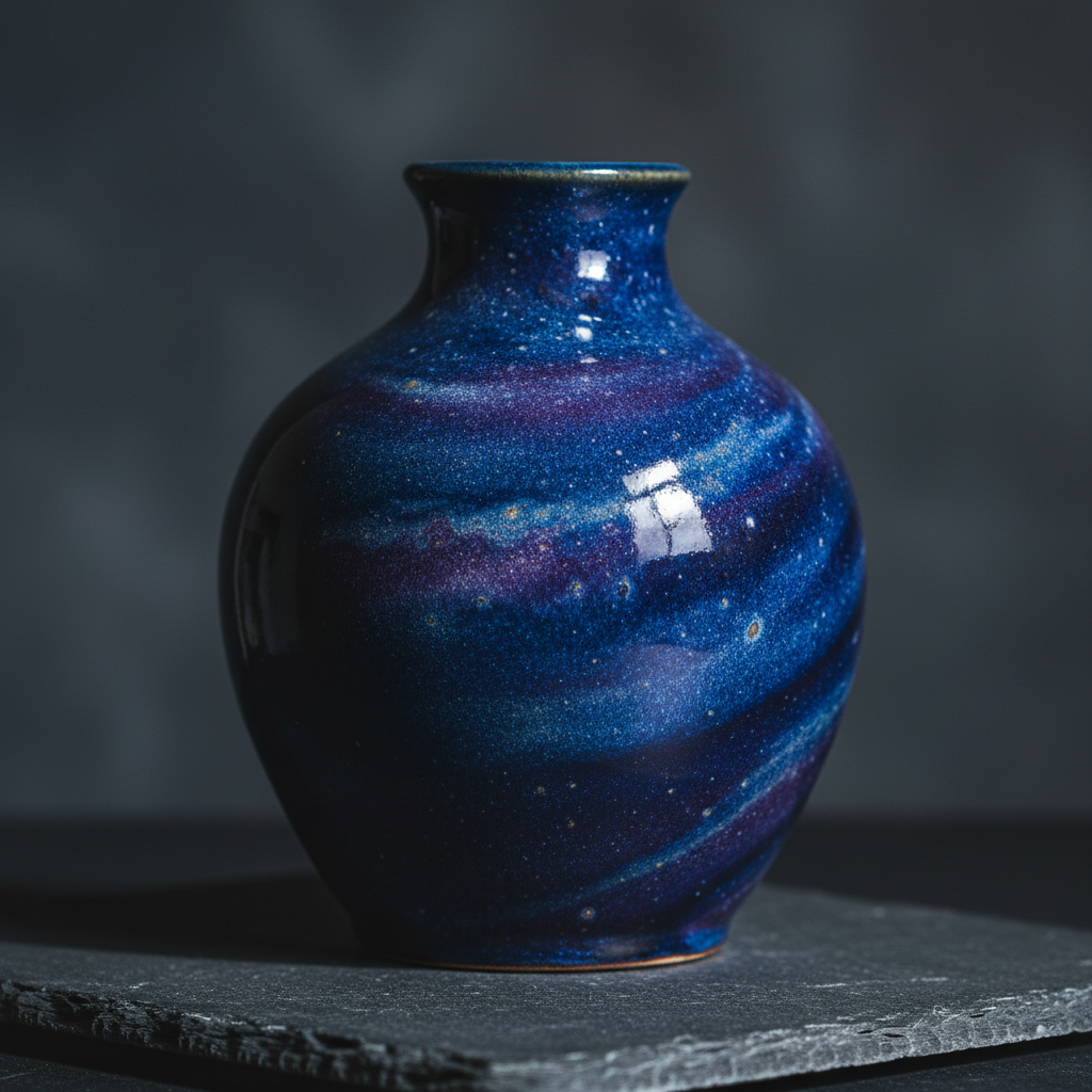 111 Nebula Blue – keramikkvase