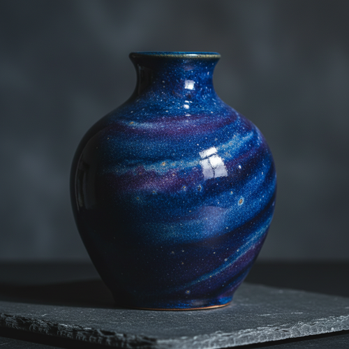 111 Nebula Blue – keramikkvase