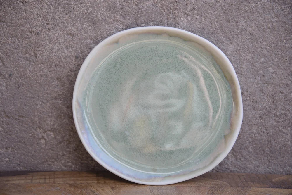 "FROSTY" GLOSSY GREEN WITH TINY CHRYSTALS — Glasurpulver