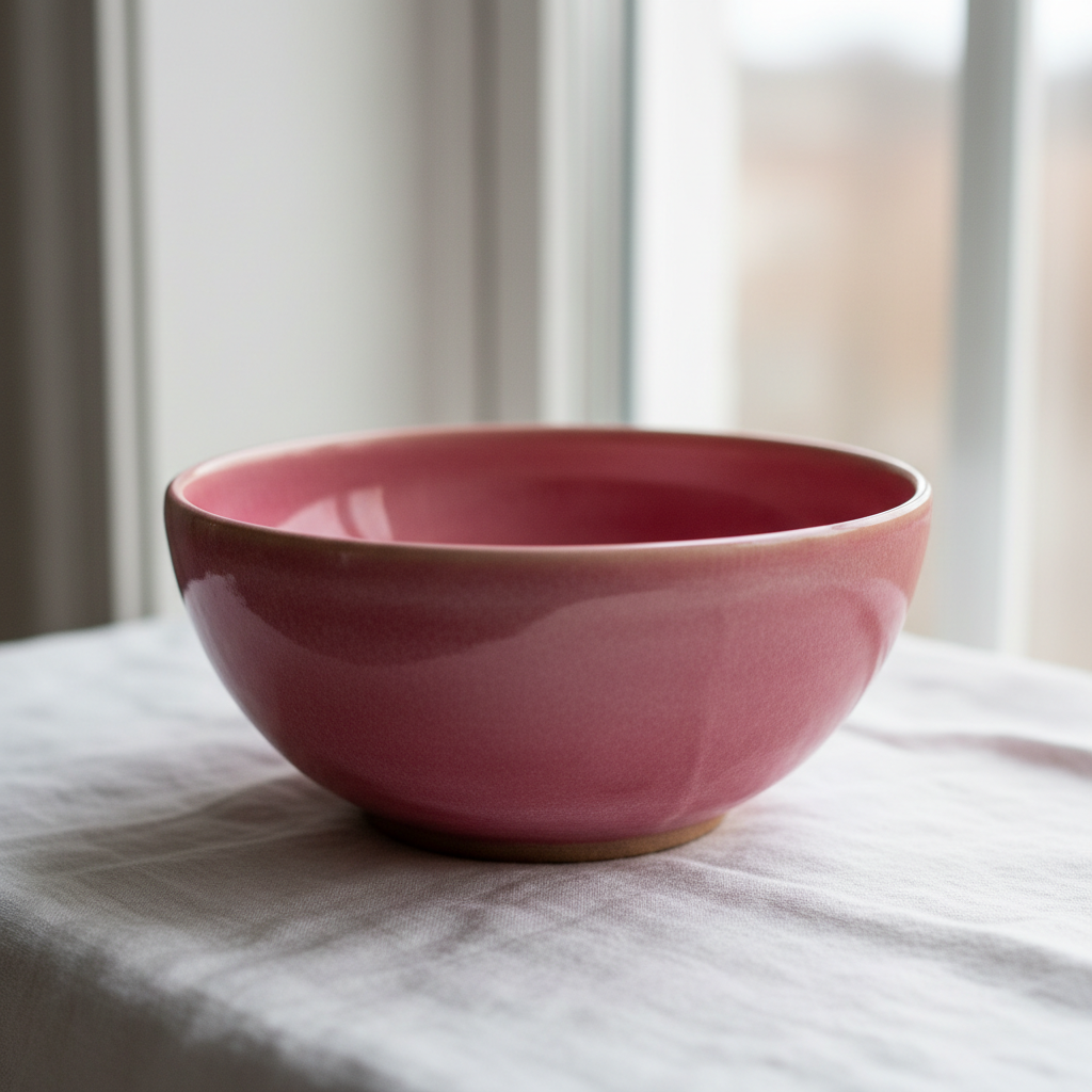 Keramikkskål med Raspberry Blush glasur
