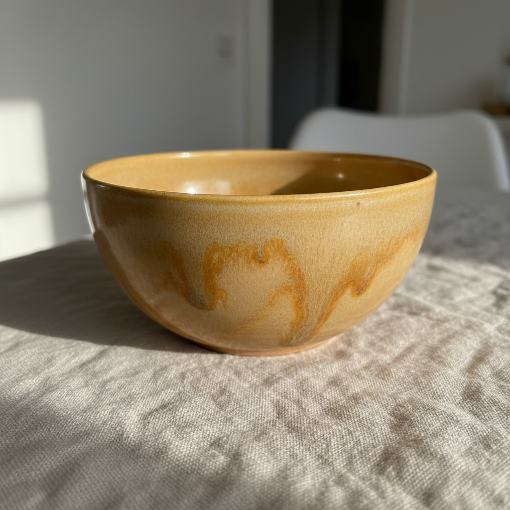 Keramikkskål med Golden Dune glasur
