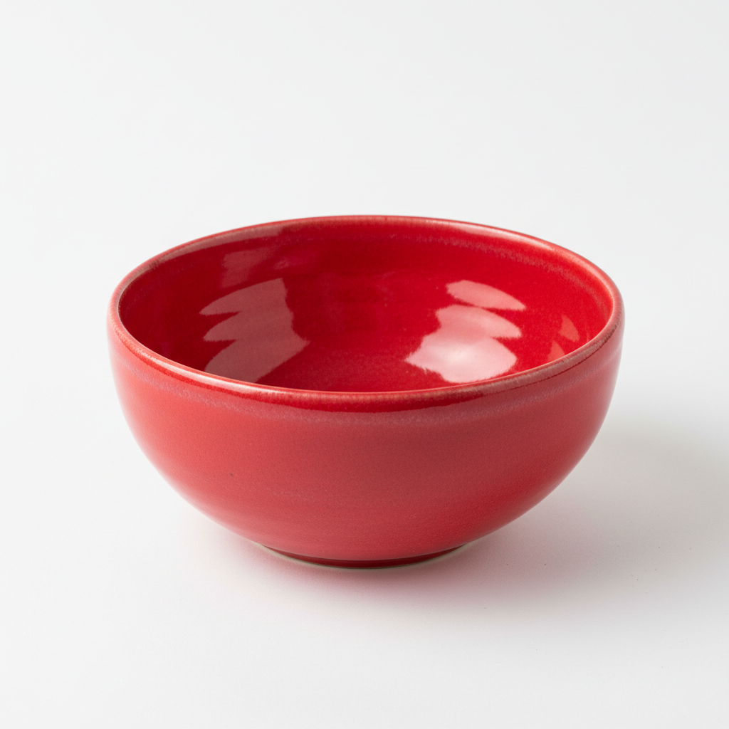 124 Candy Red – kirsebærrød keramikkglasur med blank finish